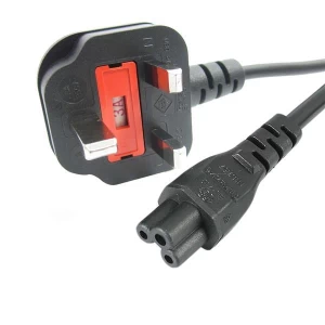 Power Cable Cord 3 Pin Laptop Adapter Charger, 1.5m BLACK