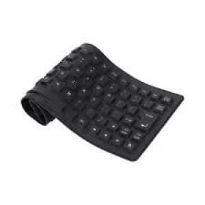 Foldable Keyboard, USB Wired Waterproof Rollup Keyboard, Folding Flexible Keyboard Slim Soft Silent Typing 85 Keys for PC Notebook Laptop