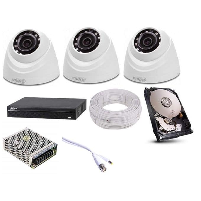 Dahua CCTV Security Cameras / Dahua 3 Cameras Installation Kit